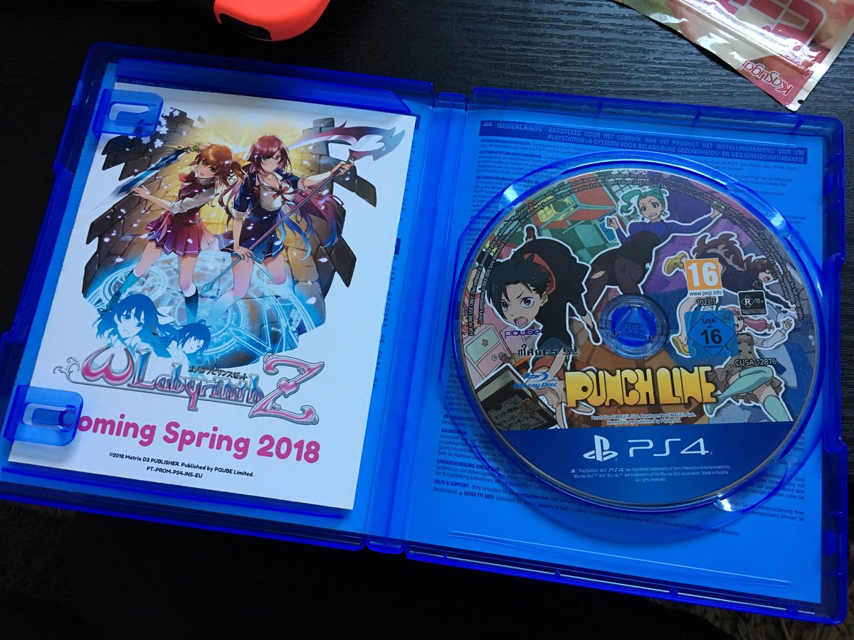 AmetDj's tweet photo. I opened up my copy of #PunchLine and the promotional leaflet inside got me right in the feels. Nothing worst than a game that will never see the light of the day... RIP #OmegaLabyrinthZ 😢 https://t.co/oX3yRsSwj9