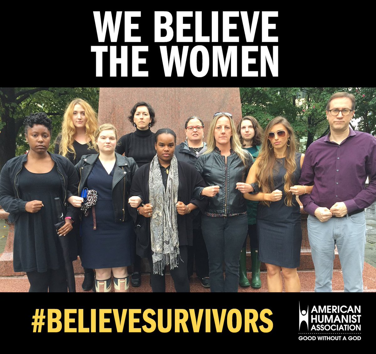 We believe all survivors, regardless of gender, but today we walked out because we believe the women who have spoken out against Kavanaugh. #believesurvivors