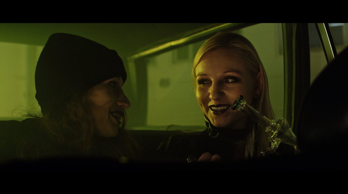 Wait a minute. What are the goth chicks smiling about? They never smile. 
Actresses Lindsay Christopher and <a href="/daniellemodel92/">Danielle Krevenky</a> on the set of our promo shoot for writer/director <a href="/BrandonRhiness/">Brandon Rhiness</a> new film HOT BOX! 
<a href="/AStoroschuk/">Adam Storoschuk</a> <a href="/LittleKeyFilms/">Katie Gobert</a> #gothchicks #stoner #comedy #abfilm #Yeg
