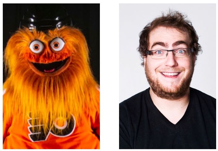 Séparés à la naissance? Gritty, nouvelle mascotte des Flyers de Philadelphie, et <a href="/PhilRoyhaha/">Phil Roy</a>