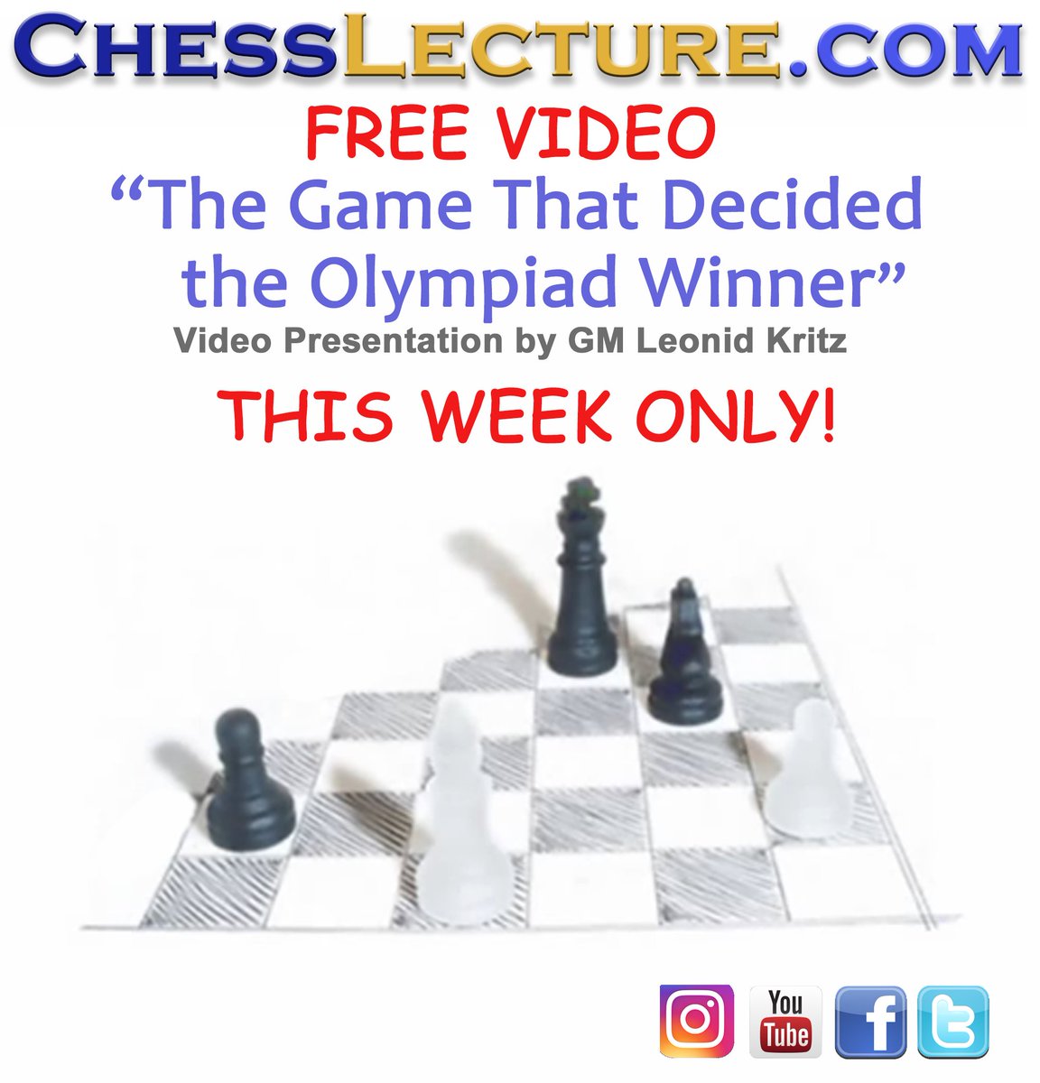 chesslecture's tweet photo. FREE VIDEO OF THE WEEK https://t.co/Yj65x3h78r
The Chess Olympiad starts this week, look back to 2016's decisive last round battle, which could have gone either way. #GMSo prevailed, and the US therefore starts out in #Batumi this week as the defending champion.
#Chess #GMKritz https://t.co/tCy98fjvRo