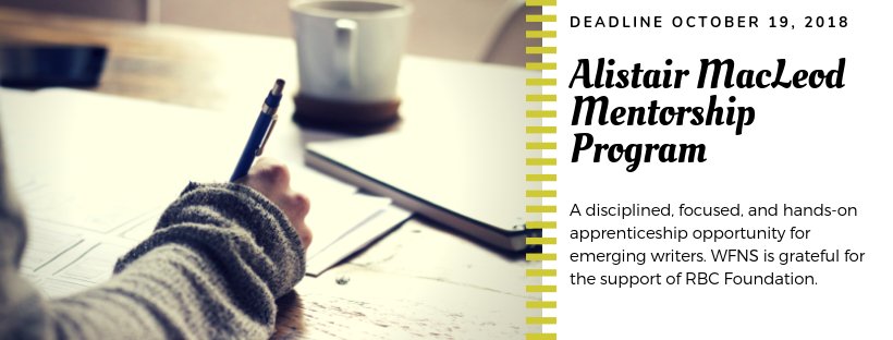 WritersFedofNS's tweet photo. Writers have until October 19 to apply for our Alistair MacLeod Mentorship Program. Past participants have gone on to publish in literary journals and with major presses across Canada and abroad. Check out our website for more information.

https://t.co/I4fpziIg5w https://t.co/ebvvpbKjrj