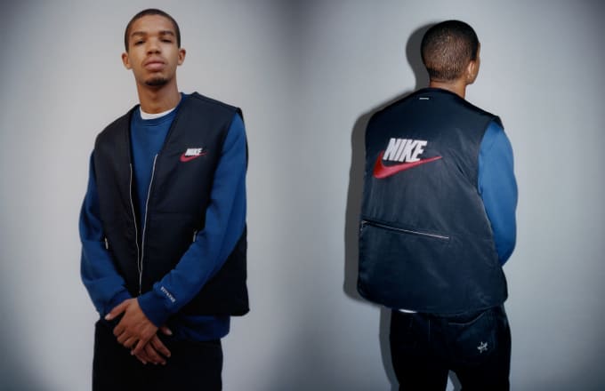 Complex's tweet photo. Just in time for fall—NEW Supreme x Nike collab ➡️ https://t.co/yEzT1ssEOz https://t.co/EDvEjepZa9