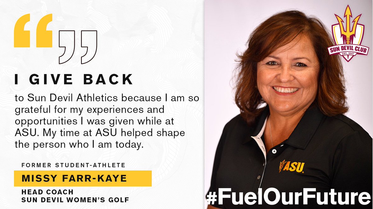 sundevilclub's tweet photo. Your generosity today leads to creating future leaders tomorrow 

@missymkaye &amp; @SunDevilWGolf #WOGwednesday 

Learn more about the impact you can have: https://t.co/DFwJXhaJfO https://t.co/AD0gbAgias