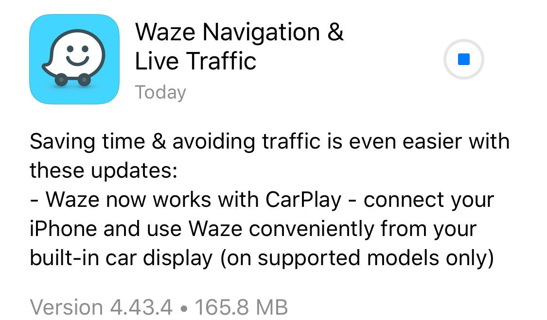 Waze and CarPlay