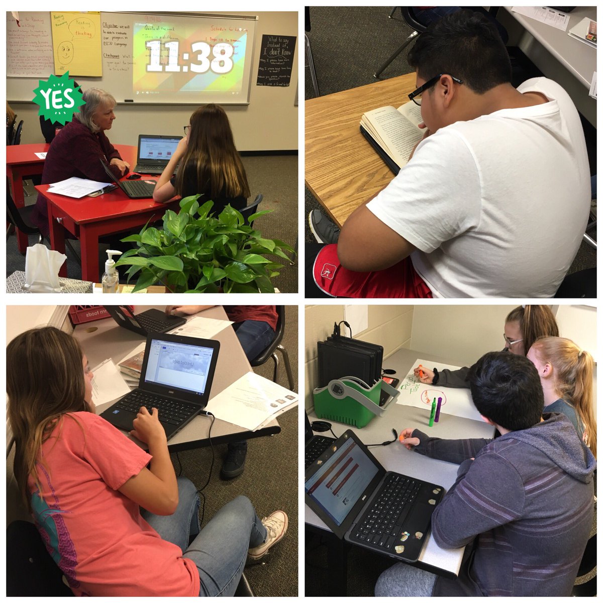 Lots of #BlendedLearning @LJIPanthers today! Ss are using #GoogleClassroom and #Sites, enjoying #SSR and getting #RealTimeFeedback in #StationRotation today! #BISDpride #digitalBISD @btechieMerritt @VictoriaHecken1