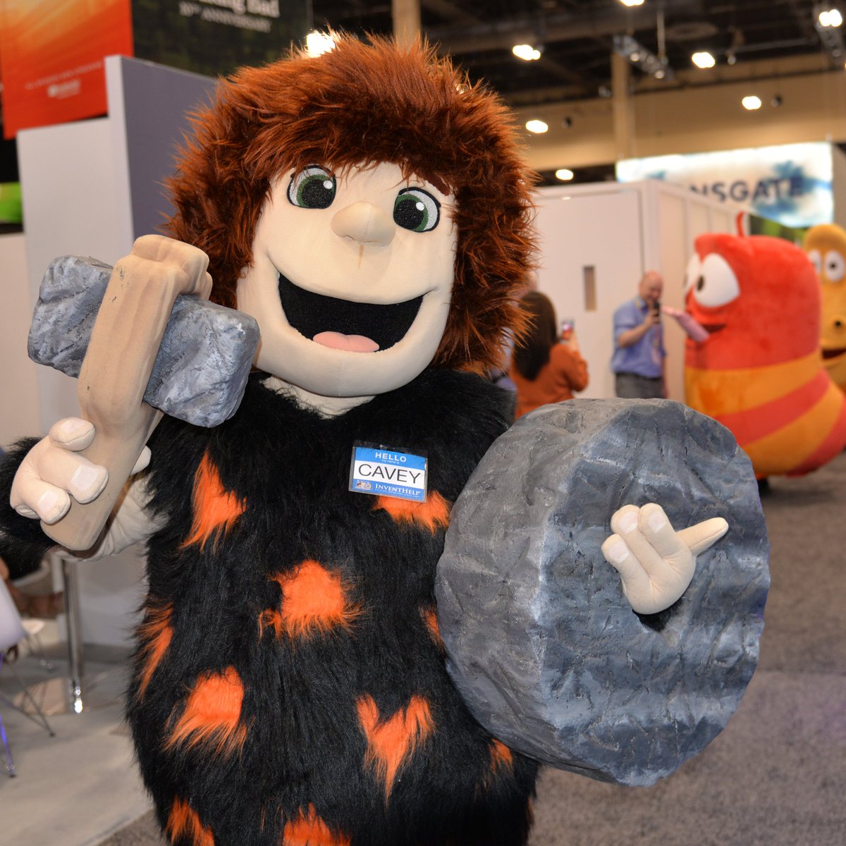 inventhelp's tweet photo. "I love being the InventHelp mascot," says Cavey. "My favorite part is attending different events and trade shows across the country!" #EmployeeBio #InventHelp https://t.co/vTtKgsNiuN