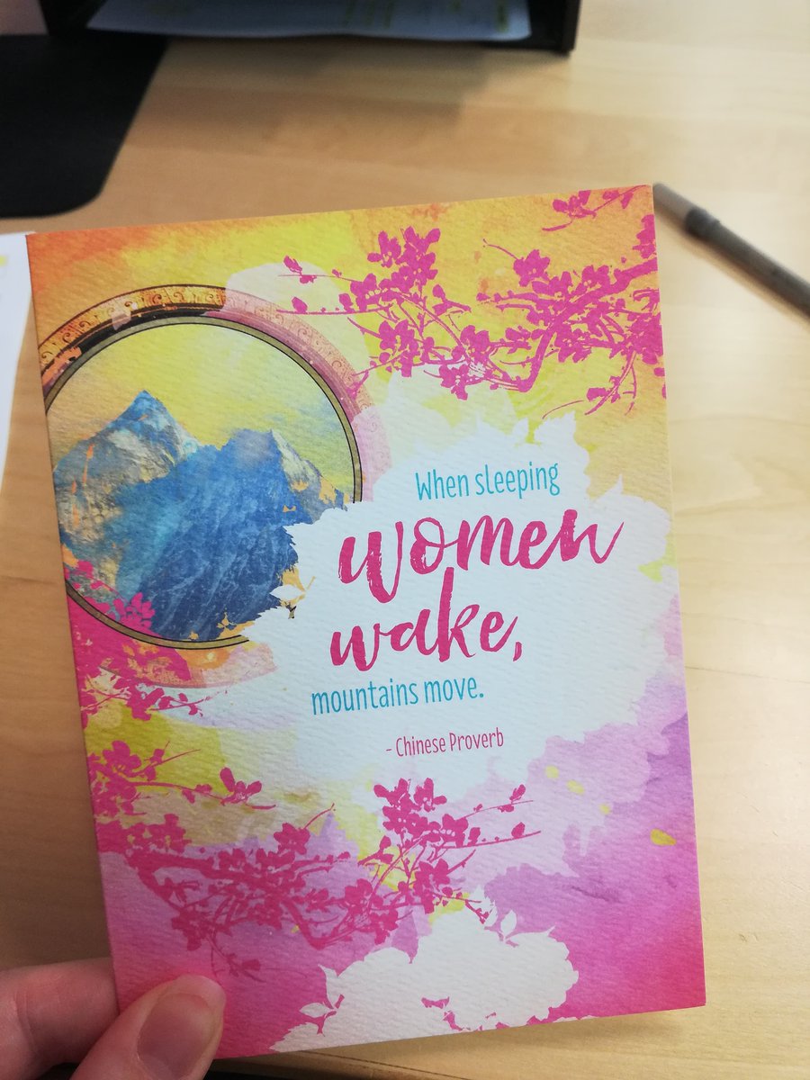 CalypsoCards's tweet photo. It's day 1 of @thinkofyouweek ! We're busy writing cards in the Calypso office. Today Emily is writing to her friend Rachel in England with this beautiful empowerment card. How is first on your list? #thinkingofyouweek #calypsocards #empowerment https://t.co/wQ6LfEgBAB