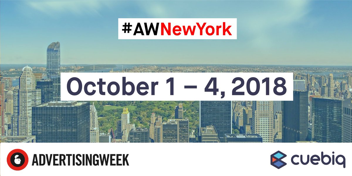 Cuebiq's tweet photo. Meet with the @Cuebiq team during @advertisingweek #AWNewYork to maximize your #locationintelligence efforts! #locationanalytics #AudienceTargeting #FootfallAttribution https://t.co/Gj1zFVDa5w https://t.co/IELSVvIvcT