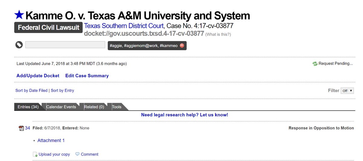 kammeo's tweet photo. #ProSe Kamme O v TAMU TAMUS +/- 26 individuals plainsite . org DKT23 - #tweet #media #public #eeoc #metootamu @safeag = JAMES RAINER = is who hired Me to inspect the #female dorm rooms 1999-2015. No accident that @tamu left out his name. https://t.co/oy6Yn1I7QV