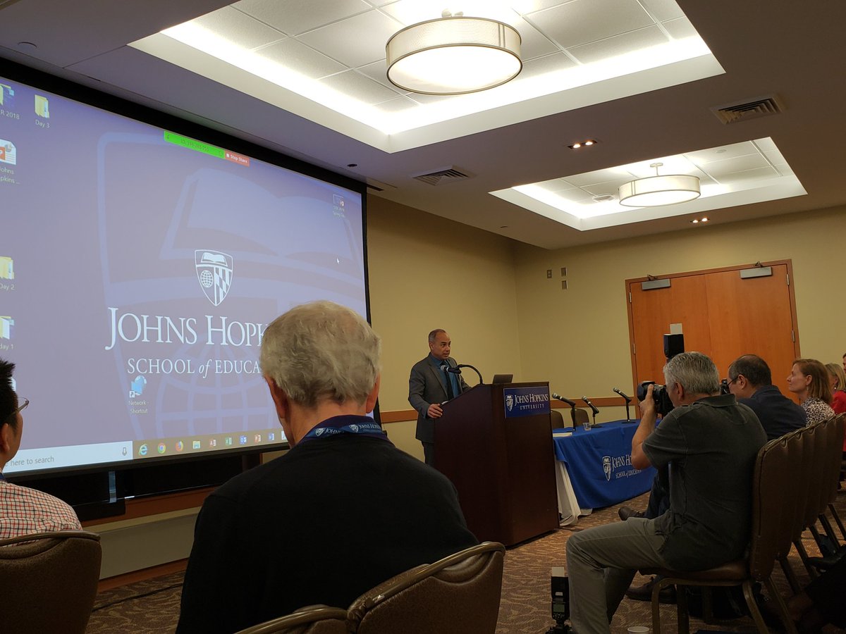 Fatima_Samji's tweet photo. Dean of the School of Education John Hopkins on the theme of reinventing the public mission of #highered reform https://t.co/ovhiflQY8K