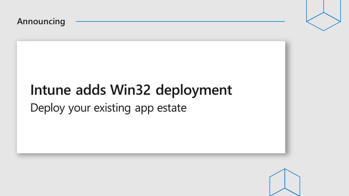 "today we're announcing that we've added Win32 support to <a href="/MSIntune/">Microsoft Intune</a>!
i hear other vendors saying they can do this, but i don't think you want to be their guinea pig."
#MSIgnite