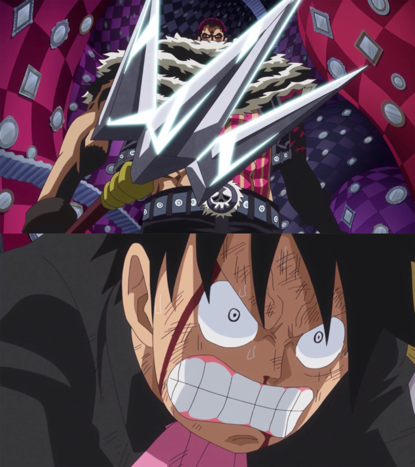 Brothere ワンピース Onepiece Ep 854 Katakuri Unleashes The Slam Jam On Luffy Katakuri Pulls Out The Mole Luffy Will Rendezvous With The Crew On Cacao Island At 1am Big