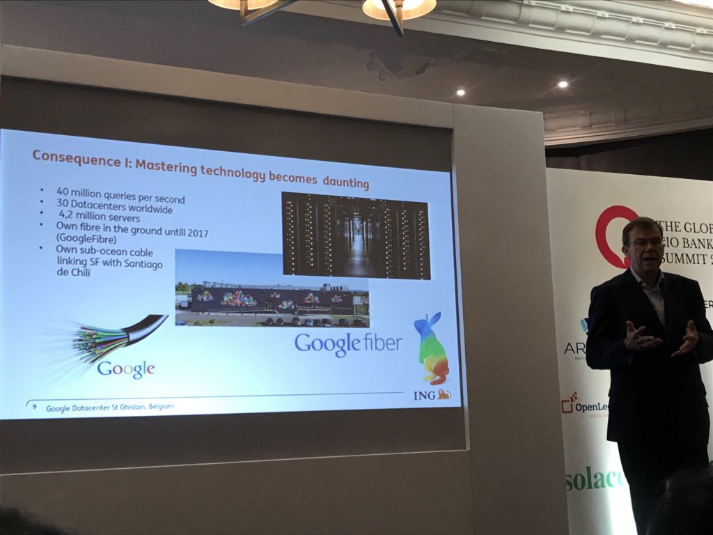 mariajosejorda's tweet photo. .@Google handles 40 million queries per second, can you imagine?!
#summit #UK #banking #innovation #globalCIOs #event #FinancialServices @FMBBVA https://t.co/cggVdujfCM