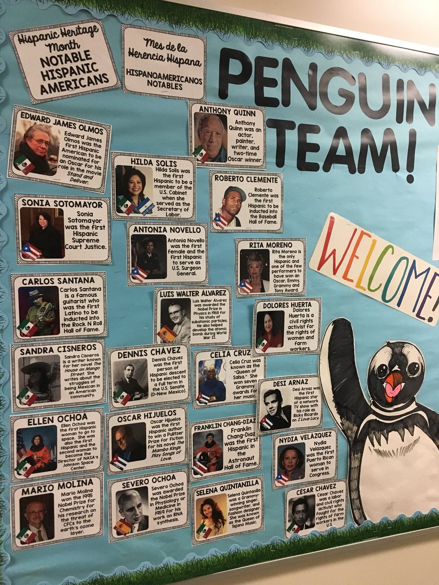 MsJenksTJMS's tweet image. Happy Hispanic Heritage Month from the Penguin Team! #APSHHM #TJMSRocks @JeffersonIBMYP