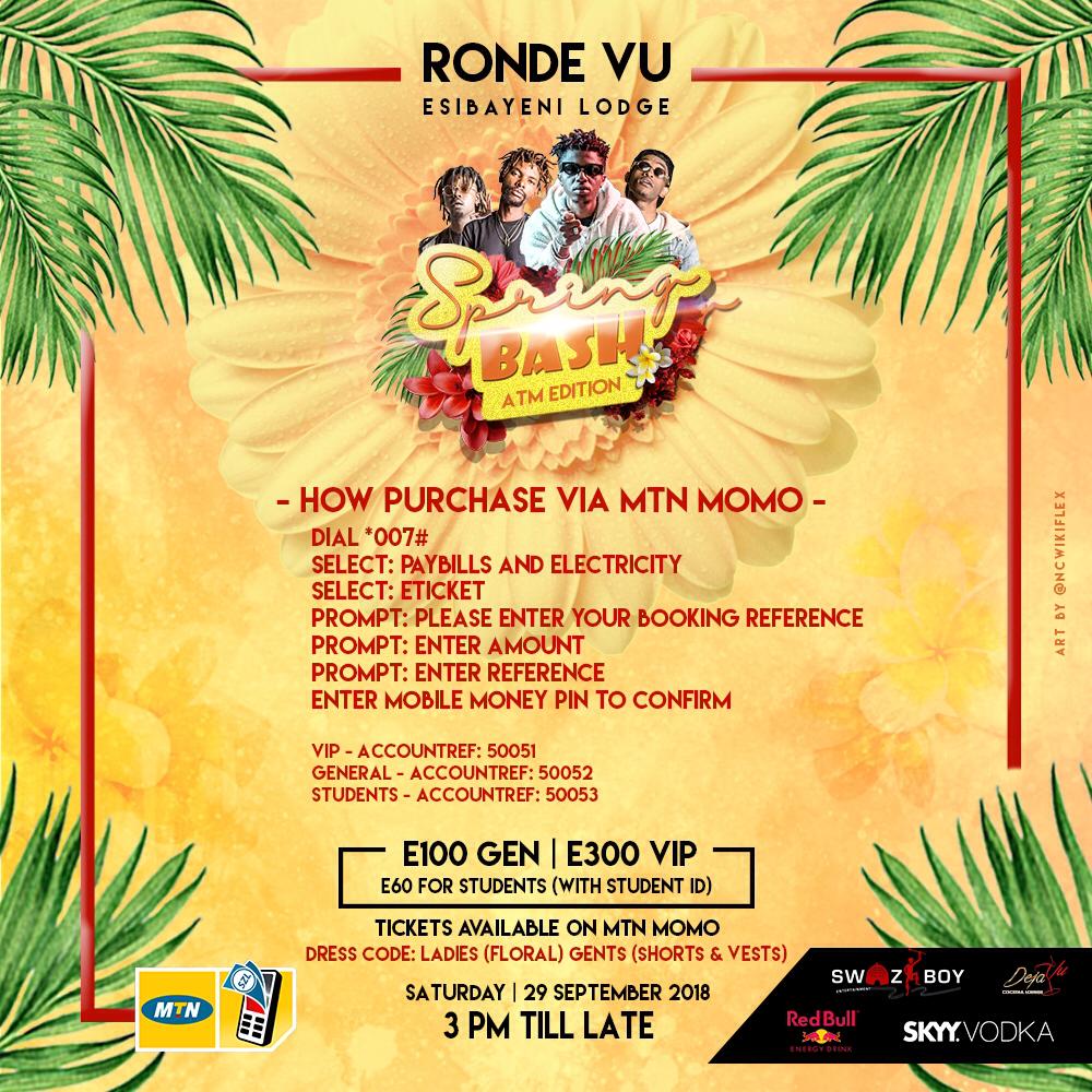 CNXBOi100's tweet photo. DON'T MISS OUT ON THE LITUATION 🔥🔥 THAT IS THE #SpringBash18....  Going down at #ESIBAYENILODGE on the famous #RONDE_VU stage!!!!!!!!.... Also catch me live @CNXBOi100 - #WAVELORD 
---------------
@SwaziBoy_Ent
@NcwikiFLEX  @EmteeSA
______
@MTNSwaziland #MoMoPay https://t.co/YsgjwwJcWO