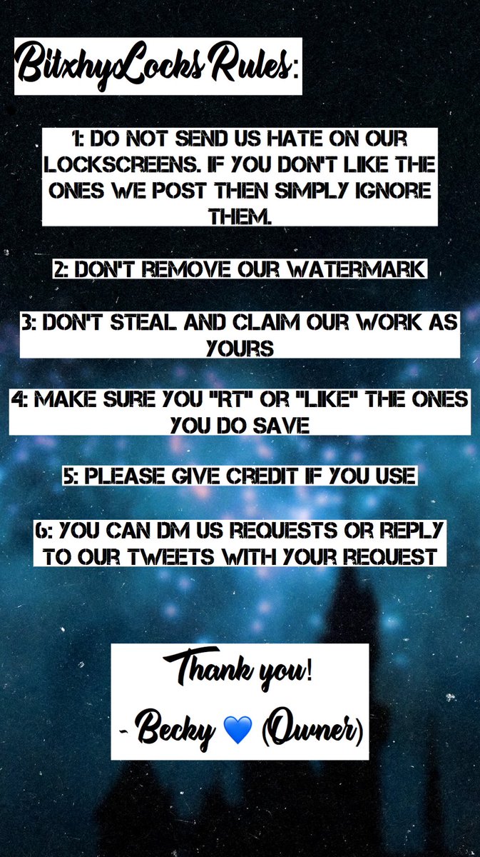 BitxhyLocks's tweet photo. Bitxhylocks rules and apps we use {UPDATED} 🦄

~ Becky 💙 https://t.co/C3b46DEV95