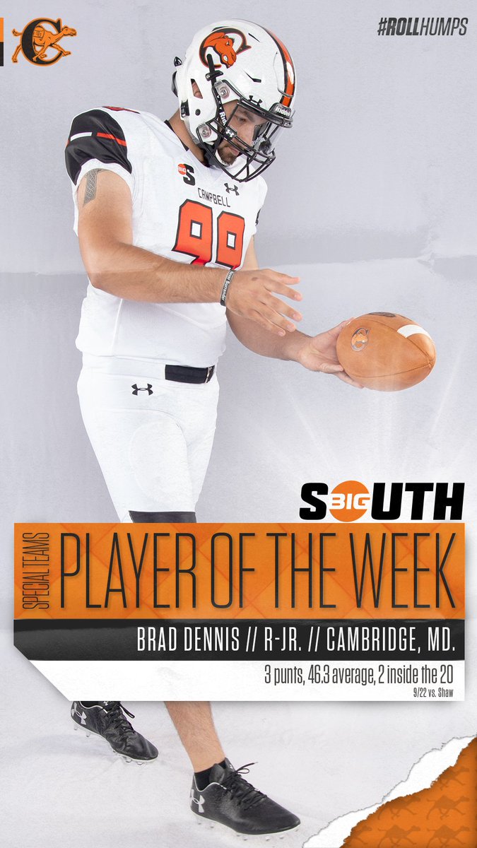 Another trio of Camels has been named <a href="/BigSouthSports/">Big South Conference</a> players of the week! 
📰 gocamels.com/news/2018/9/24… #RollHumps 🐪🏈
