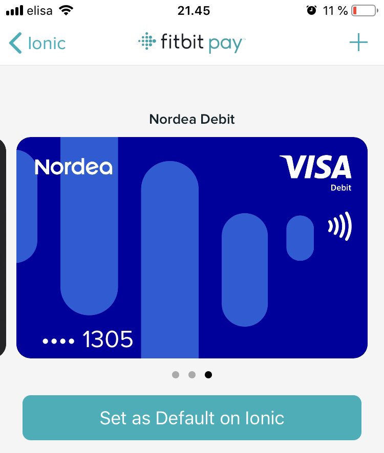 Viva Variant schweizisk Teppo Jansson on Twitter: "Did you know that you can add Nordea cards to  Fitbit Pay and Garmin Pay? Just add them in their app and verify by opening  #nordeawallet. Easy as