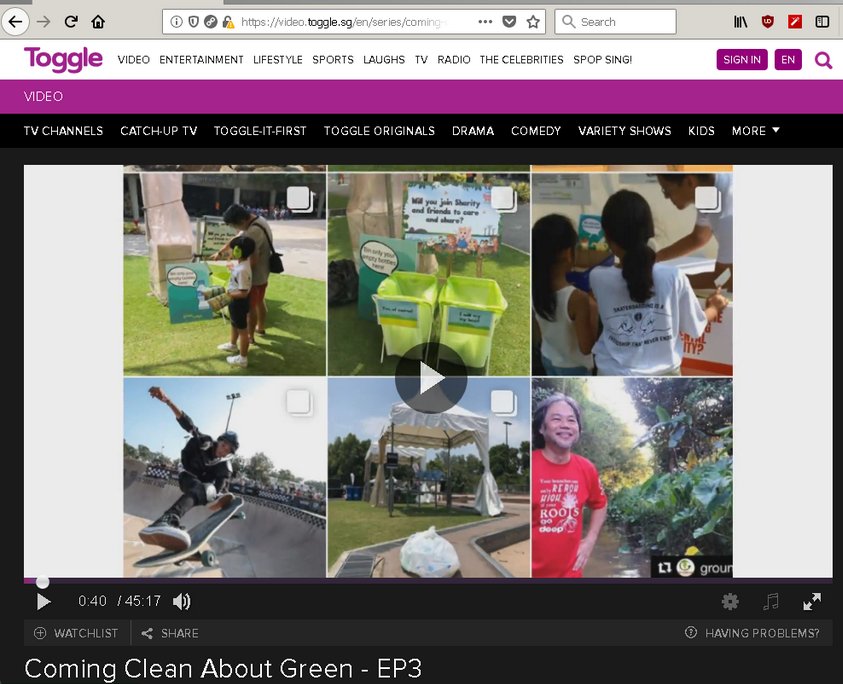 green_nudge's tweet photo. Coming clean about Green @tyrelady https://t.co/NE6byivck2 #OCBCCycle #Singapore #KeepRecyclesClean #TrashDirector https://t.co/RwwTvomBki