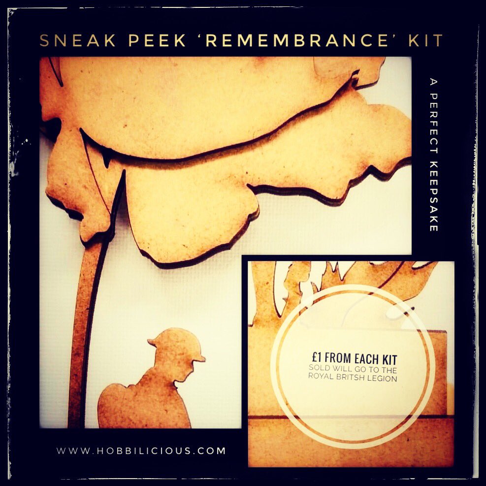 iamHobbilicious's tweet photo. When the centenary of #armistice100  is coming up, our thoughts turn to what we can do, in our small way... **Sneak Peek** Create your own special keepsake - available from Wednesday  #craftkit #poppy #remembrance  #CreateInspire #craftbusiness #ukcraft https://t.co/Kyu1HGVzsA