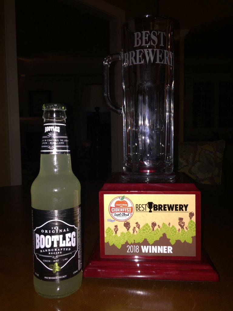 DrinkBootleg's tweet photo. It was a beautiful, and extremely busy, day on Saturday at the St Cloud Craft Beer &amp; Ciderfest.  And the best way to end a beautiful day is with a Big Win!! #bestbrewery2018 https://t.co/kaXOkxhqJ8
