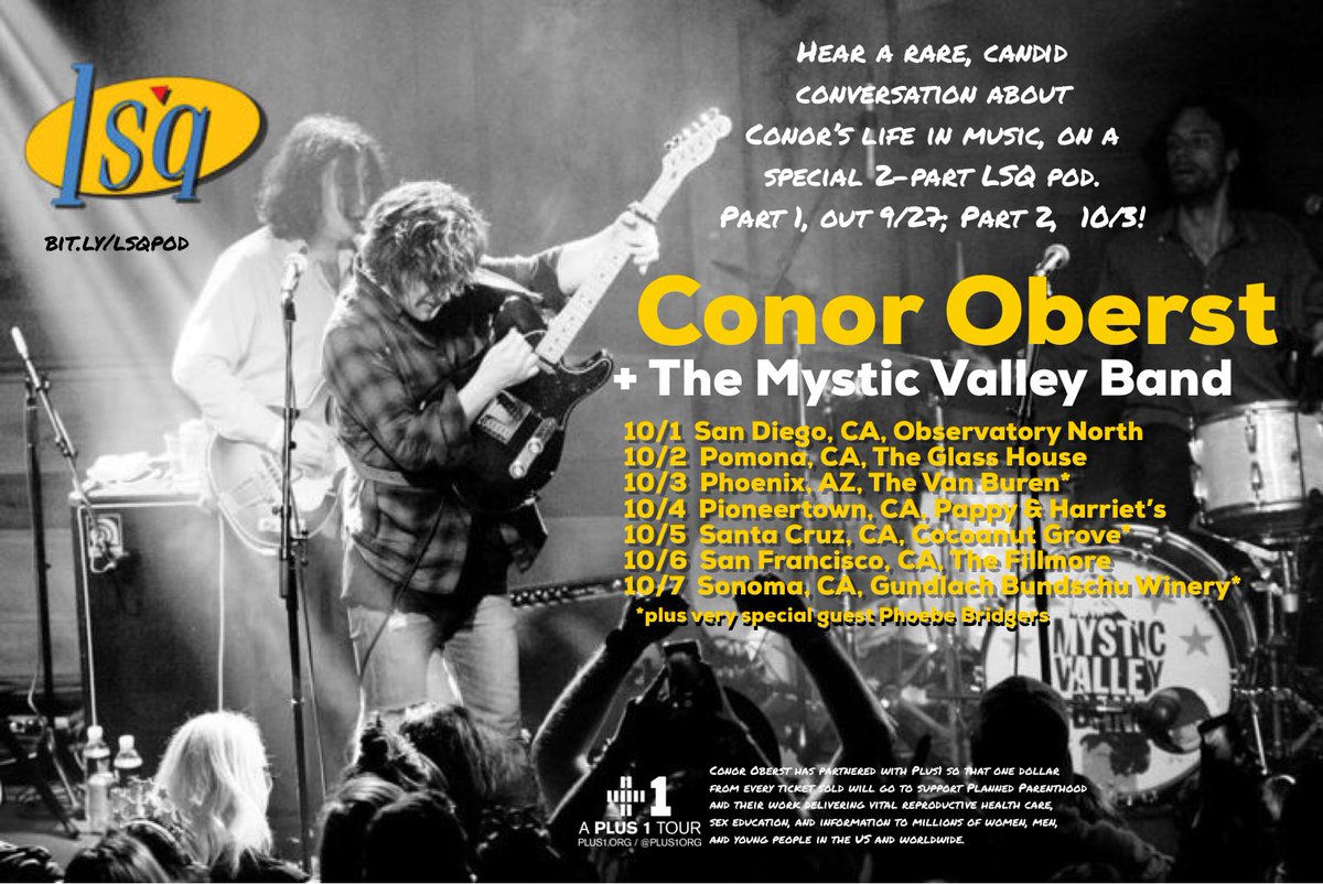 comvb's tweet image. The @jennylsq spoke to Conor about his life in music. Hear part 1 of the conversation on Wednesday, 9/27 at bit.ly/lsqpod