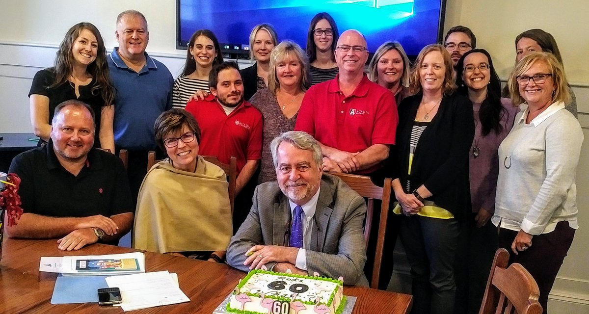 Great to celebrate with the #WorkFamily <a href="/AcadiaU/">Acadia University</a>'s Office of Advancement quarterly meeting. Happy Birthday, Rod!🎂