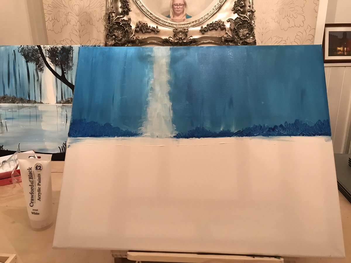 Bexstar74's tweet image. Almost 3 hours worth of painting tonight and finally I’m happy with the  end result. #acrylicpainting #mysticaltree #enchantedforest