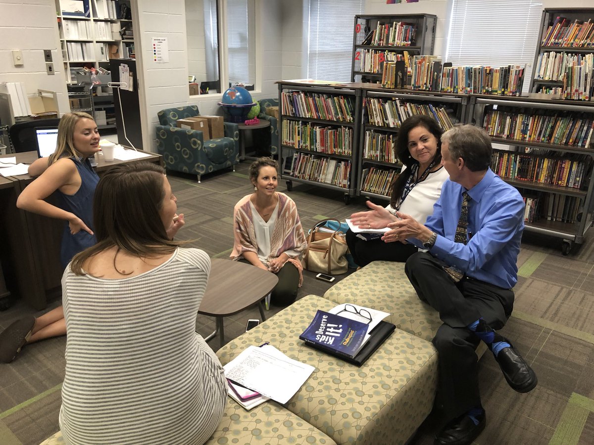 MaryBAustin's tweet photo. Follow up from our #BookTasting: Book Study #PLC meetings were in full swing this afternoon! Teachers collaborated to create their #top10 list of reflections from their learning. #innovatorsmindset #teachlikeapirate #guidedmathinaction #growthmindsetplaybook #KidsDeserveIt https://t.co/1WDMaEqwSz