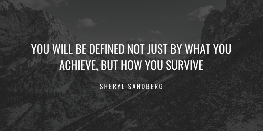 SolomotoGlobal's tweet photo. You will be defined not just by what you achieve, but how you survive - Sheryl Sandberg https://t.co/qpW2LyE44L