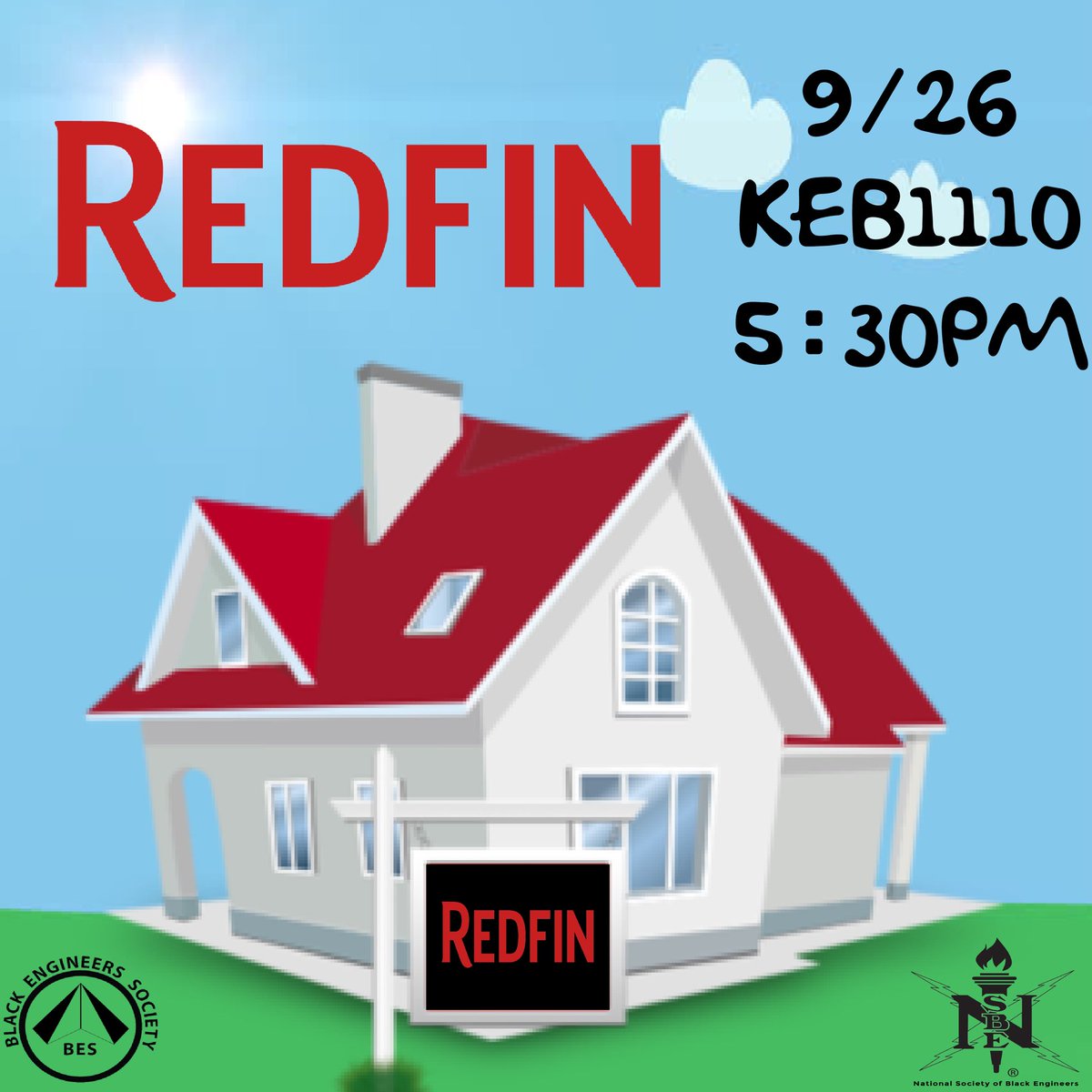 BES_UMCP's tweet photo. Come out to our GBM this Wednesday and find out what reps from Redfin have to offer! Also listen out for important announcements and upcoming BES/NSBE information๐ง#BESFINESSESZN is just gettin started! https://t.co/GFrDlBCGwt