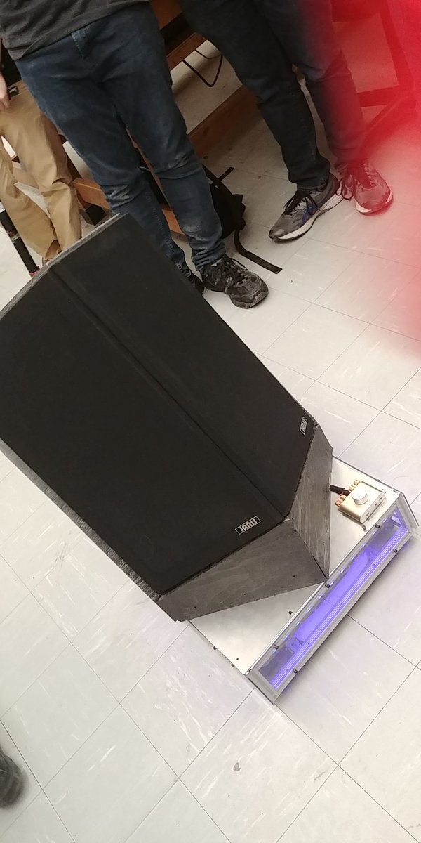 CUSpaceRobotics's tweet image. How do you spend a weekend when the powers out all across town?
We built another robot!
DJ Roomba was built in only 15 hours, and features 2 wheel drive, Bluetooth, 100W of stereo sound, entirely driven from your phone.
Keep an eye out at our events, including maker faire Ottawa!