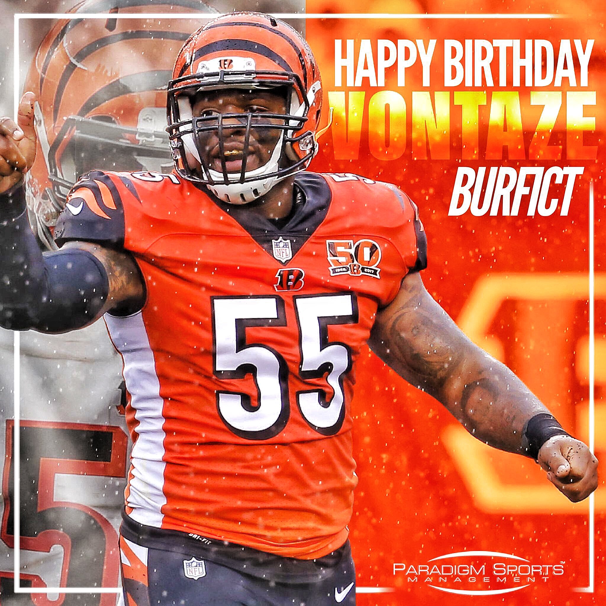 Happy Birthday to Vontaze Burfict ( Enjoy yourself. 