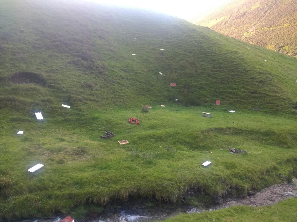 After the storm on Wednesday, all the hives that were left now up the right way with boxes replaced. We will not know the full losses until the spring. Thanks to all those who help and for messages of support.