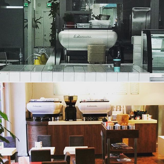 Walked by <a href="/thejuiceryco/">The Juicery & Co.</a> yesterday, didn’t realize they were in the middle of an operation transition.  They still have one of our original twin custom colored #lamarzocco #fb70 circa 2005 on the counter!
Look forward to the reopening! 👊 ift.tt/2QRN2nP