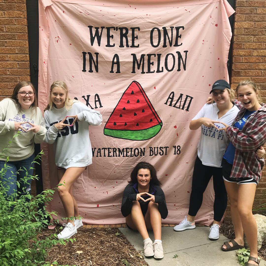 ADPi_at_KSU's tweet photo. Like and Retweet this to help ADPi win the @LambdaChiKSU Watermelon Bust competition! 🍉 https://t.co/QuHmIOZdes