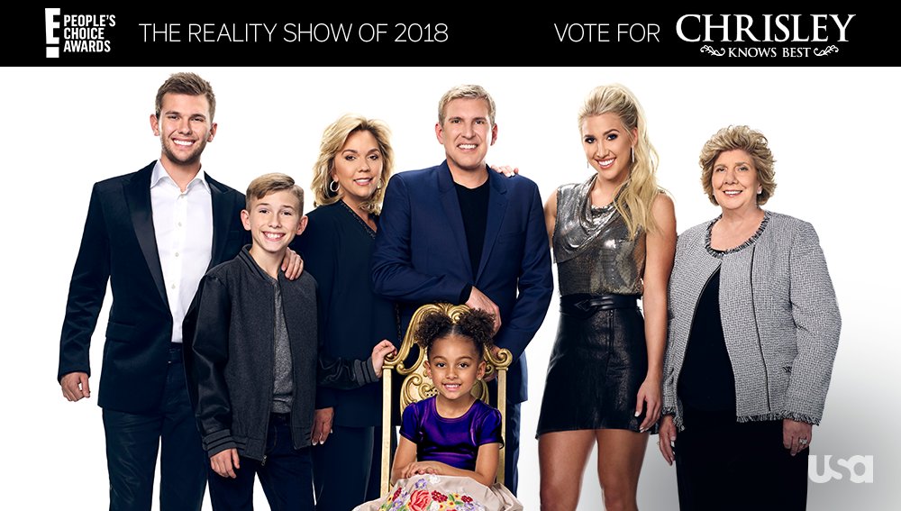 ChrisleyTV's tweet photo. We're so excited y'all! We made it to the final round of the #PCAs for #TheRealityShow of 2018! Show your love and vote for us by retweeting this post! #ChrisleyKnowsBest https://t.co/fjQ3FXKCLW