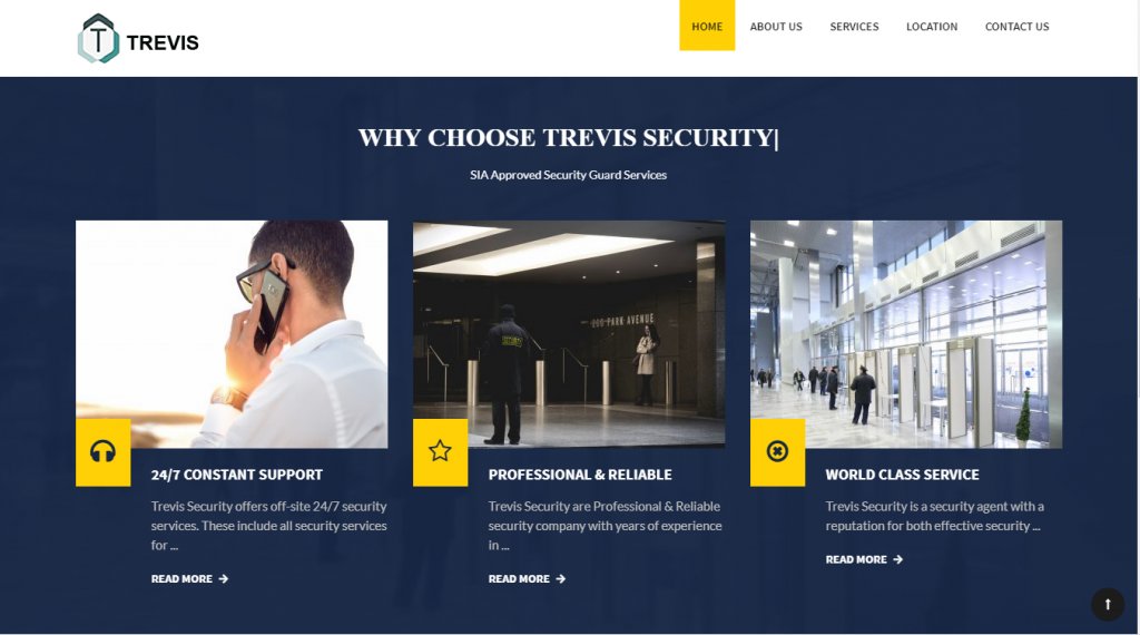 Rubyweb_IT's tweet image. Trevis Security Services recently updated their website.

@TrevisSecurity Security Services  provides trained uniformed and professional security staff tailored to all your needs.
trevissecurity.co.uk