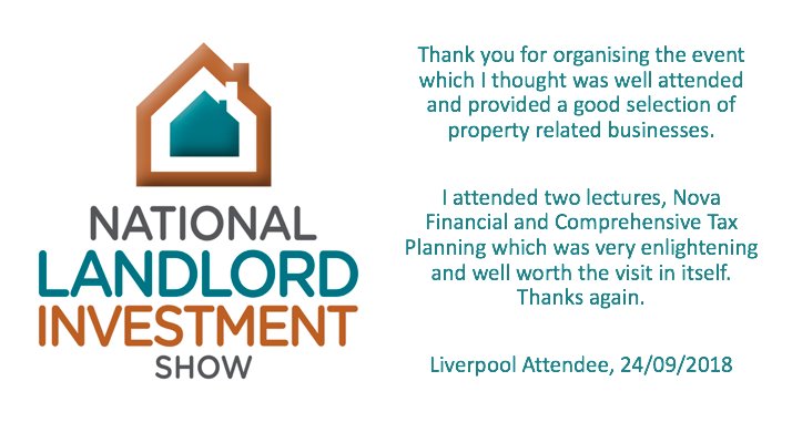 Always great to get such good feedback from our attendees, not only about the Liverpool Show itself but also regarding two of the speakers at the event <a href="/NovaFinancialUK/">Nova Financial Group</a> and <a href="/ComprehensiveTP/">Comprehensive Tax</a>. You can get more information about our 2018/2019 shows here tinyurl.com/y99f64za