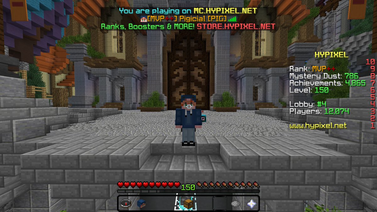 Pigicial's tweet image. Officially a big boy on the @HypixelNetwork 
#Level150