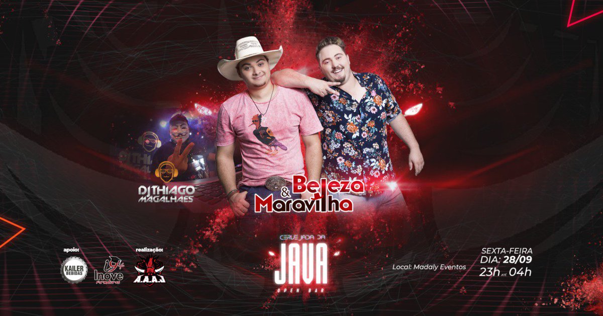javaloucos_'s tweet photo. Cervejada da Java!

Tudo certo para sexta-feira ser tudo Beleza e Maravilha 😂 Sem falar no DJ Thiago Magalhães e DJ Yuki!

Com direito à uma área VIP com Open de Jack e Absolut!

E aí, você já garantiu seu ingresso? Não perde tempo!

#CervejadaDaJava #BelezaMaravilha https://t.co/Ak5KEvNRZt