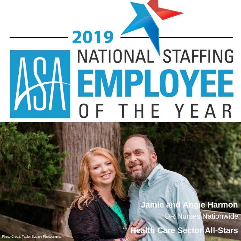 StaffingTweets's tweet photo. Congratulations to #NationalStaffingEmployeeoftheYear health care All-Star team Angie &amp; Jamie Harmon—1st co-honorees in award program history! Both are traveling contract ER nurses w/@ORNursesNation https://t.co/dP9cPLqtWa Program sponsor: @CBforEmployers #travelnursing https://t.co/BjIclp7gwf