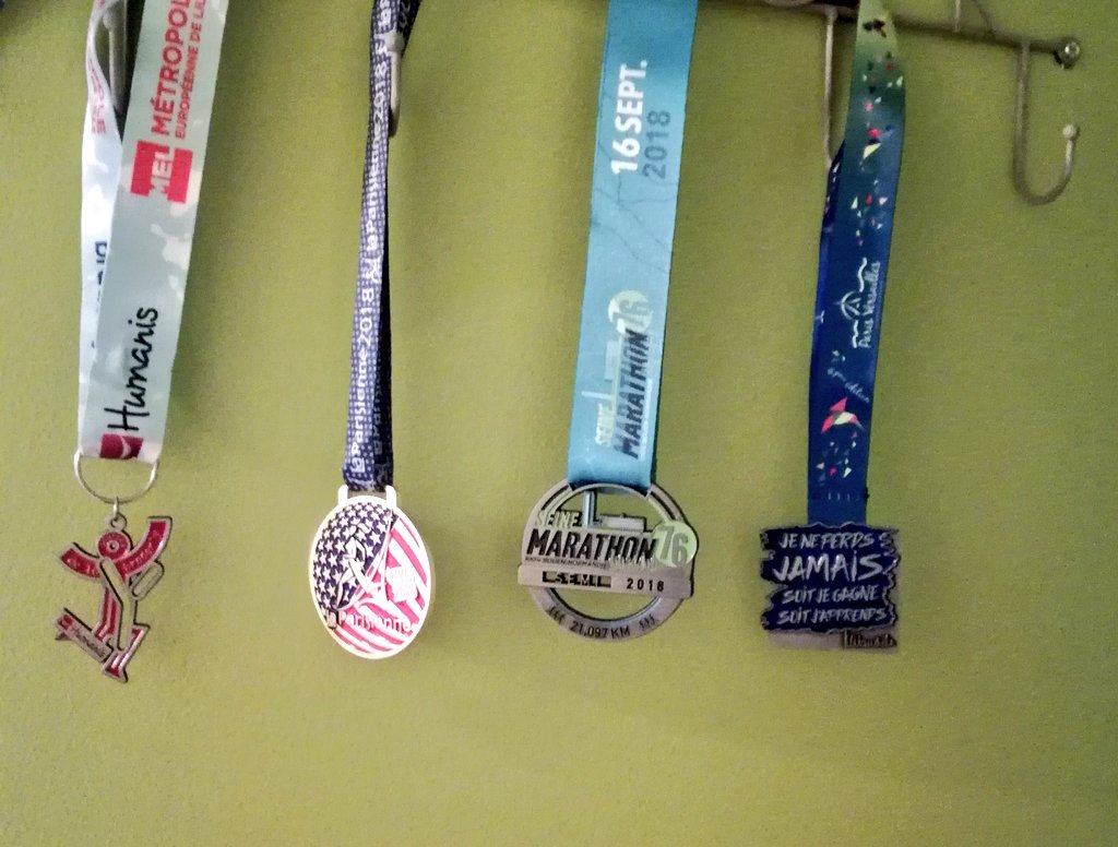 Les courses de septembre sont terminées pour moi. Il reste une médaille à aller chercher, le 1er week-end d'octobre 😀 🎖#running #ChicagoMarathon #birthdaygirl
