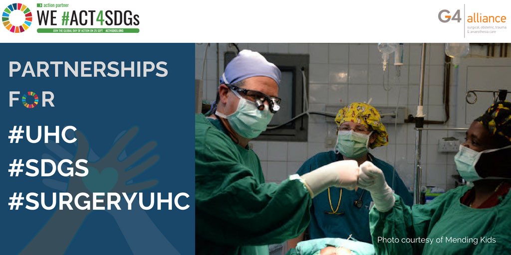 Global Partnerships for #SafeSurgery are critical to achieving #UHC &amp; #SDGs. We are proud to support collaborative efforts to achieve safe surgical and anaesthesia care for 80% of the world by 2030 #SurgeryUHC #UNGA #SDG17 #SDG3 #SurgeryisaRight  #Act4SDGs