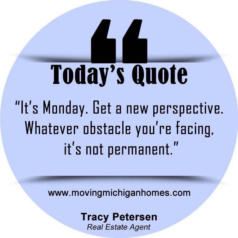 _TracyPetersen's tweet photo. "It's Monday. Get a new perspective. Whatever obstacle you're facing, it's not permanent."
#MondayMotivation https://t.co/IYhBEhrquy