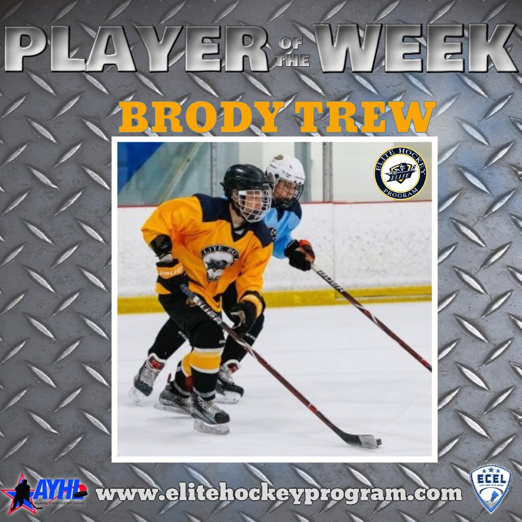 EliteHockeyAAA's tweet photo. 🚨Brody Trew named Player of the Week !! 🚨
• 15U forward, Trew did it all 👇.
Hat-tricks? 🎩 ✅.
Big plays? Made ✅.
Games? Won✅.
For more » https://t.co/0R9u70dETV
#DevelopmentThatWorks #POW #TheProgram https://t.co/Mk7i0ibQOO