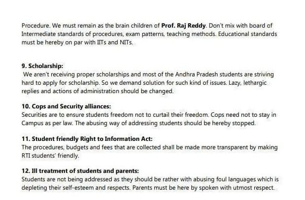 PotharajuRaju4's tweet photo. #visitrgukt
#visitRGUKT
#corruptionfreergukt
@KTRTRS
@TelanganaCMO
@KTRoffice
@timesofindia
@the_hindu
@DeccanChronicle
@ysjagan
@narendramodi
@RahulGandhi
@PawanKalyan
@TV9Telugu
@ntdailyonline 

Iiit basar students demands https://t.co/gM97fFXp05