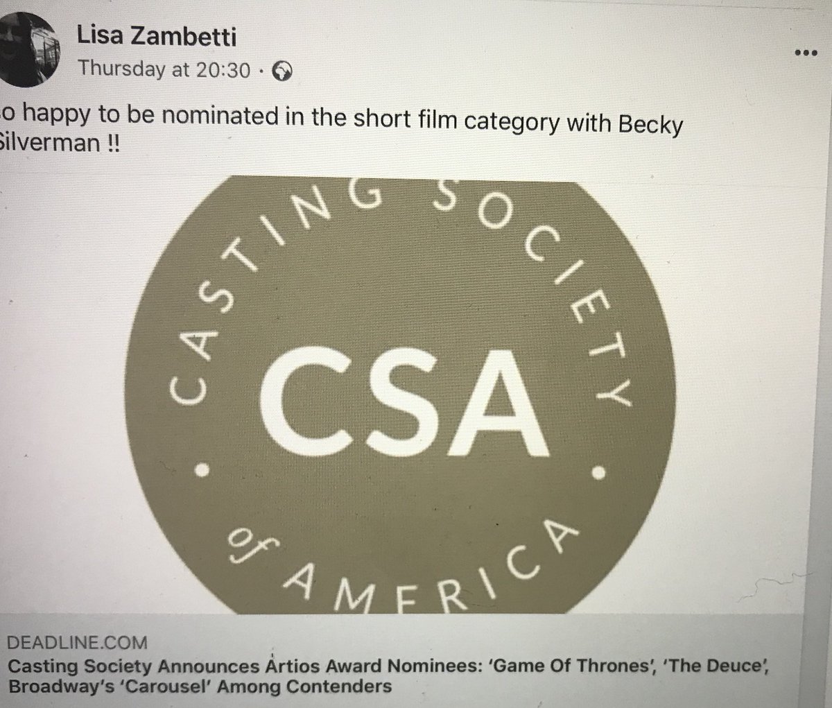 realcrimeprofil's tweet photo. Congratulations to our very own Lisa Z and Becky for their nomination in the short film category 💥⚡️💥 #Akeda @CastingSociety https://t.co/1NkRJWwpFd