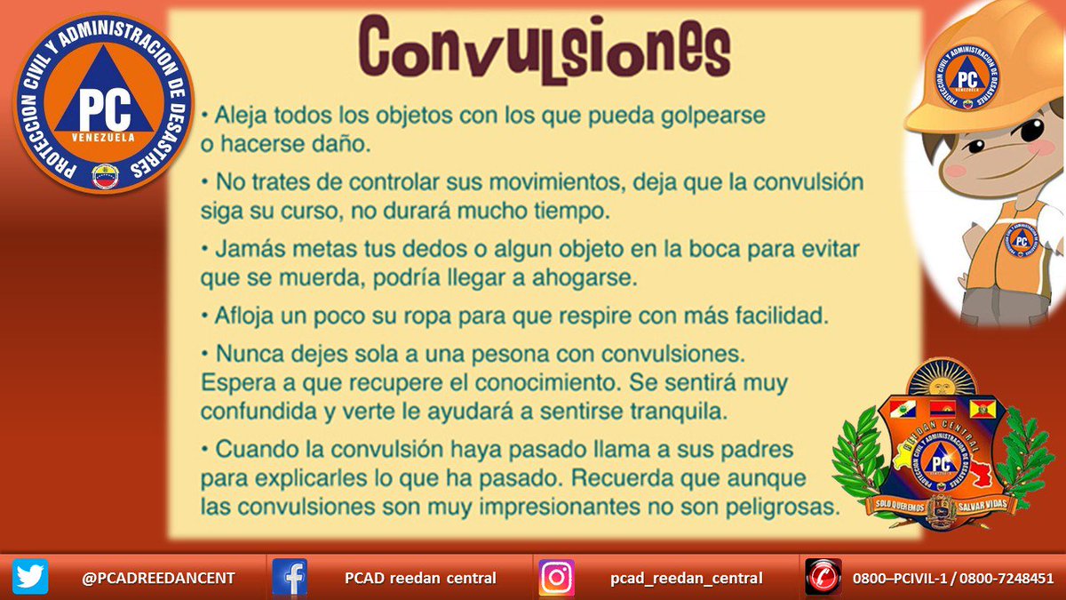 #Dato || Aprende y multiplica la información. conoce mas sobre las convulsiones. #SoloQueremosSalvarVidas <a href="/PCivil_Ve/">Protección Civil</a> @direc_pcaragua <a href="/RMarcoTorres/">Rodolfo Marco Torres</a> <a href="/NestorReverol/">Néstor Luis Reverol</a> <a href="/NicolasMaduro/">Nicolás Maduro</a> <a href="/randy2re/">G/B Randy Rodríguez</a>